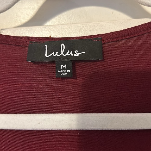 LULU’s Twirl-Worthy Burgundy Wrap Dress - Picture 8 of 9